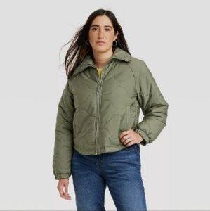 Olive Quilted Women's Jacket